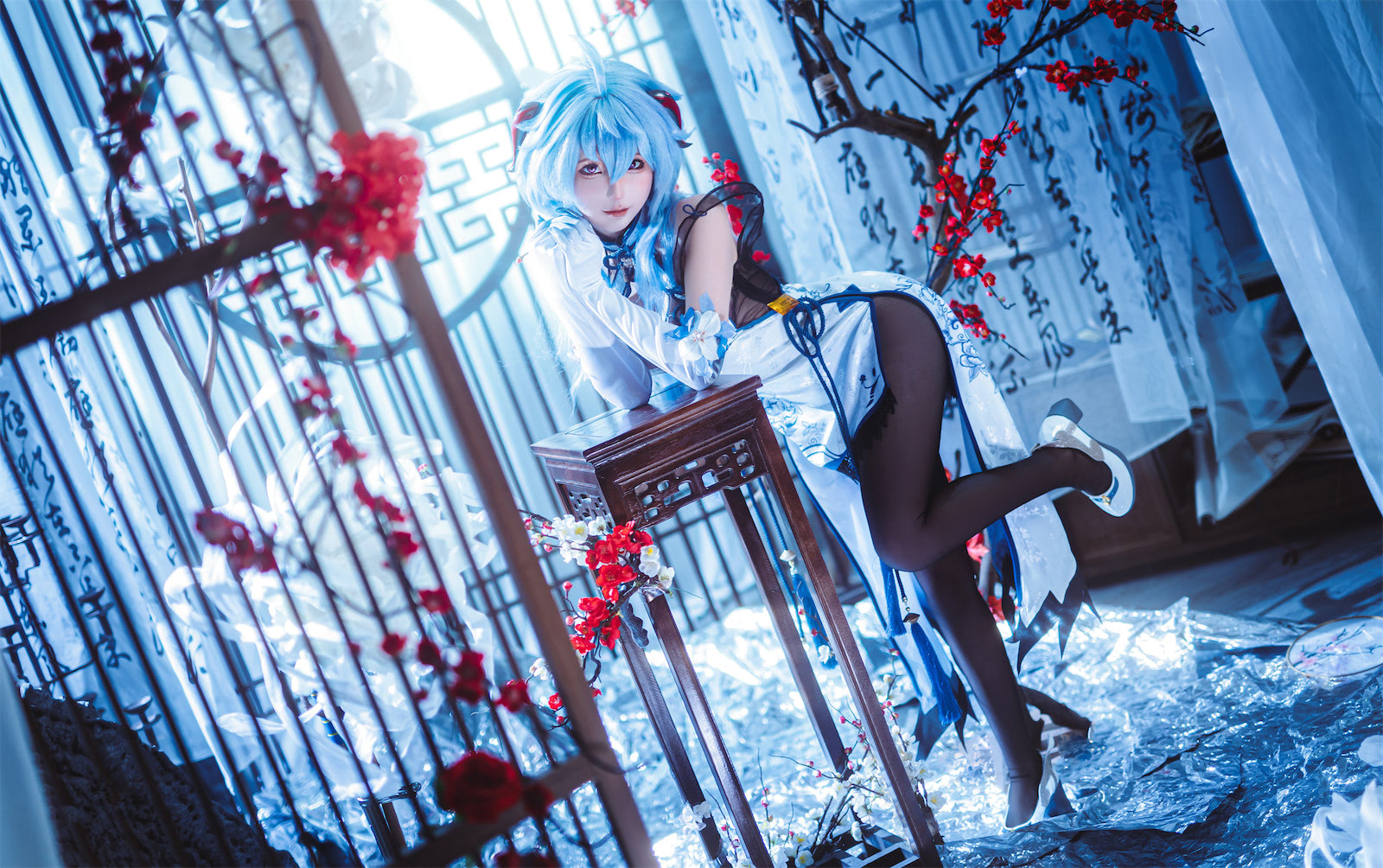 蠢沫沫甘雨旗袍27p