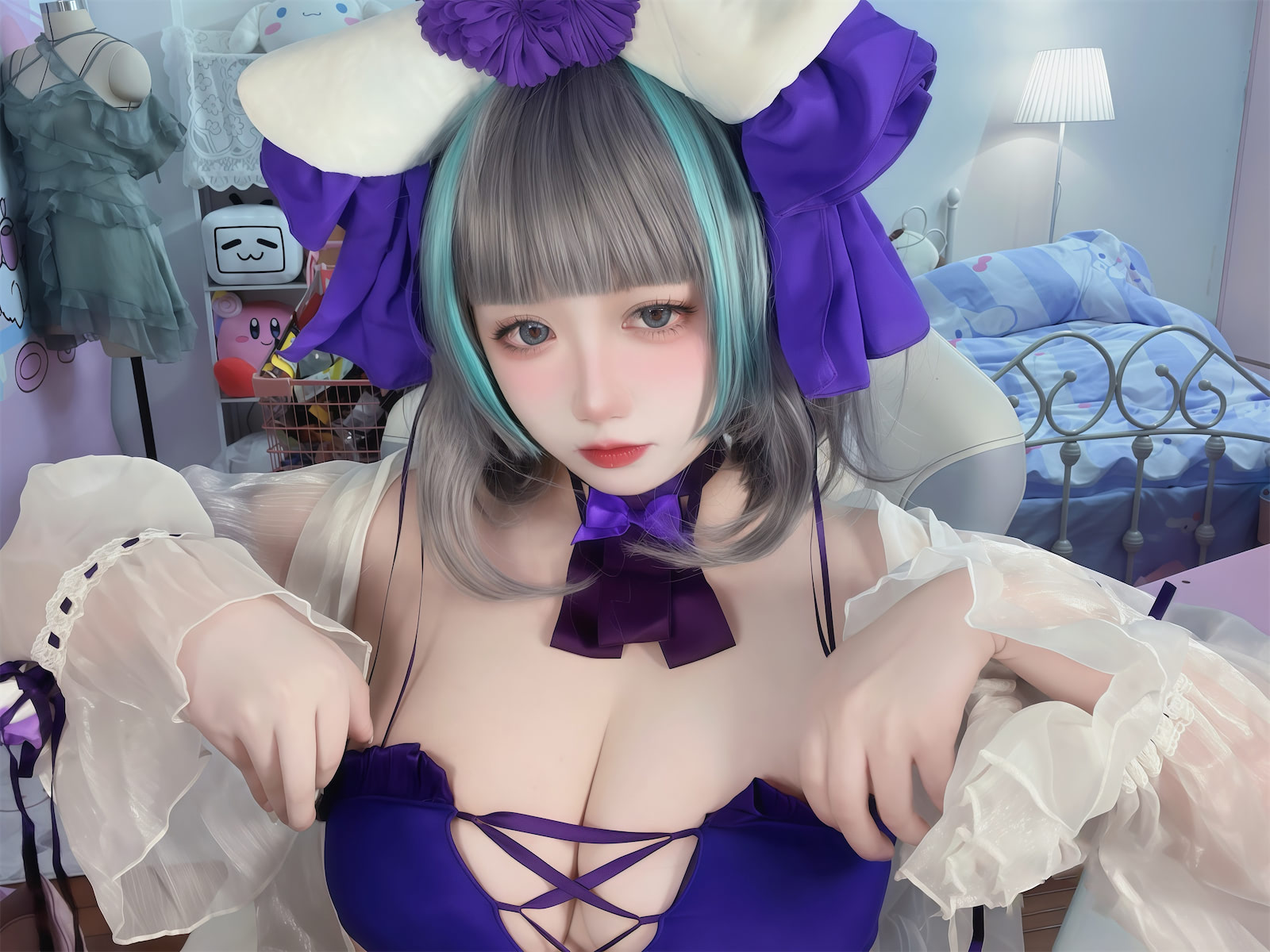 贞子蜜桃柴郡泳装60p1v