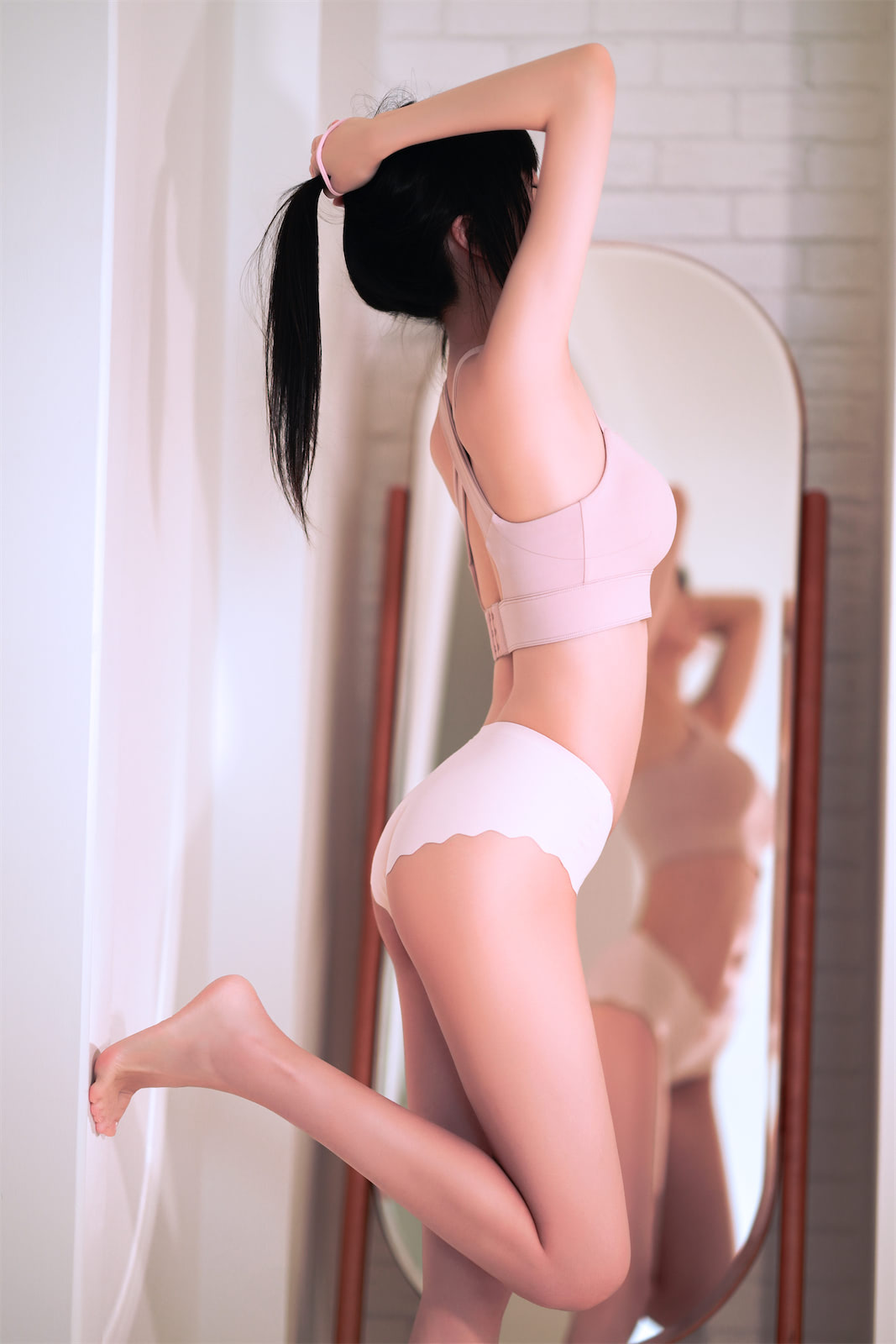 桜桃喵粉嫩瑜伽服45p