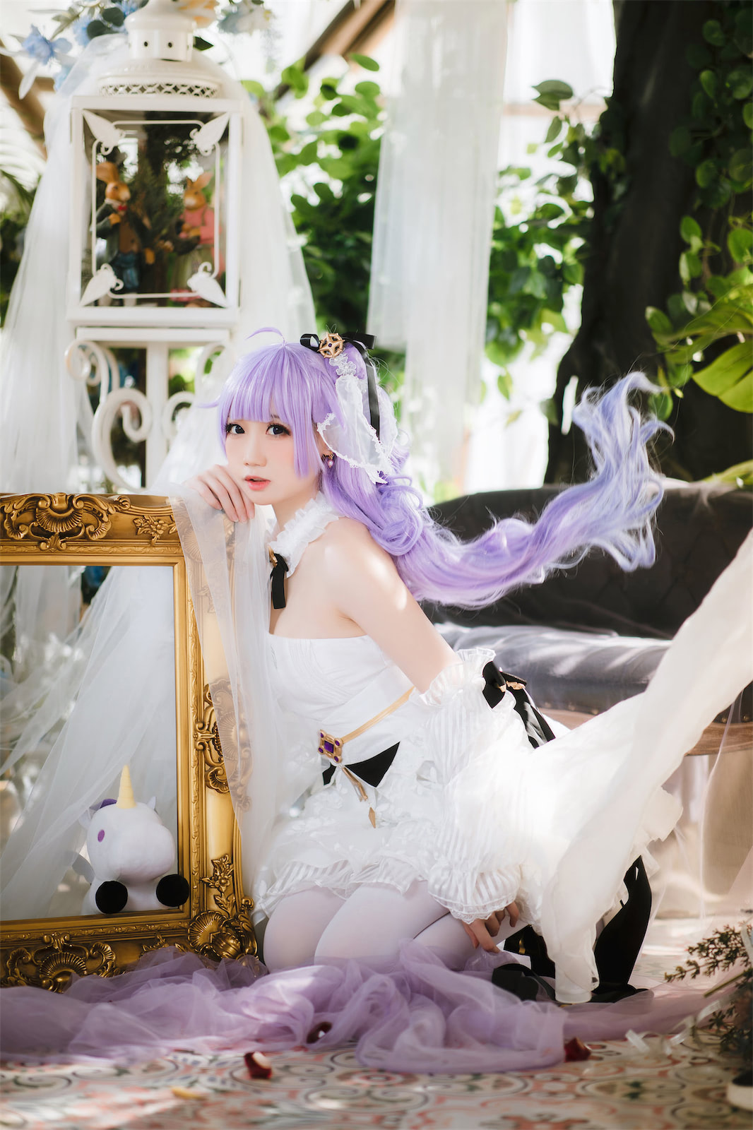 焖焖碳独角兽婚纱25p