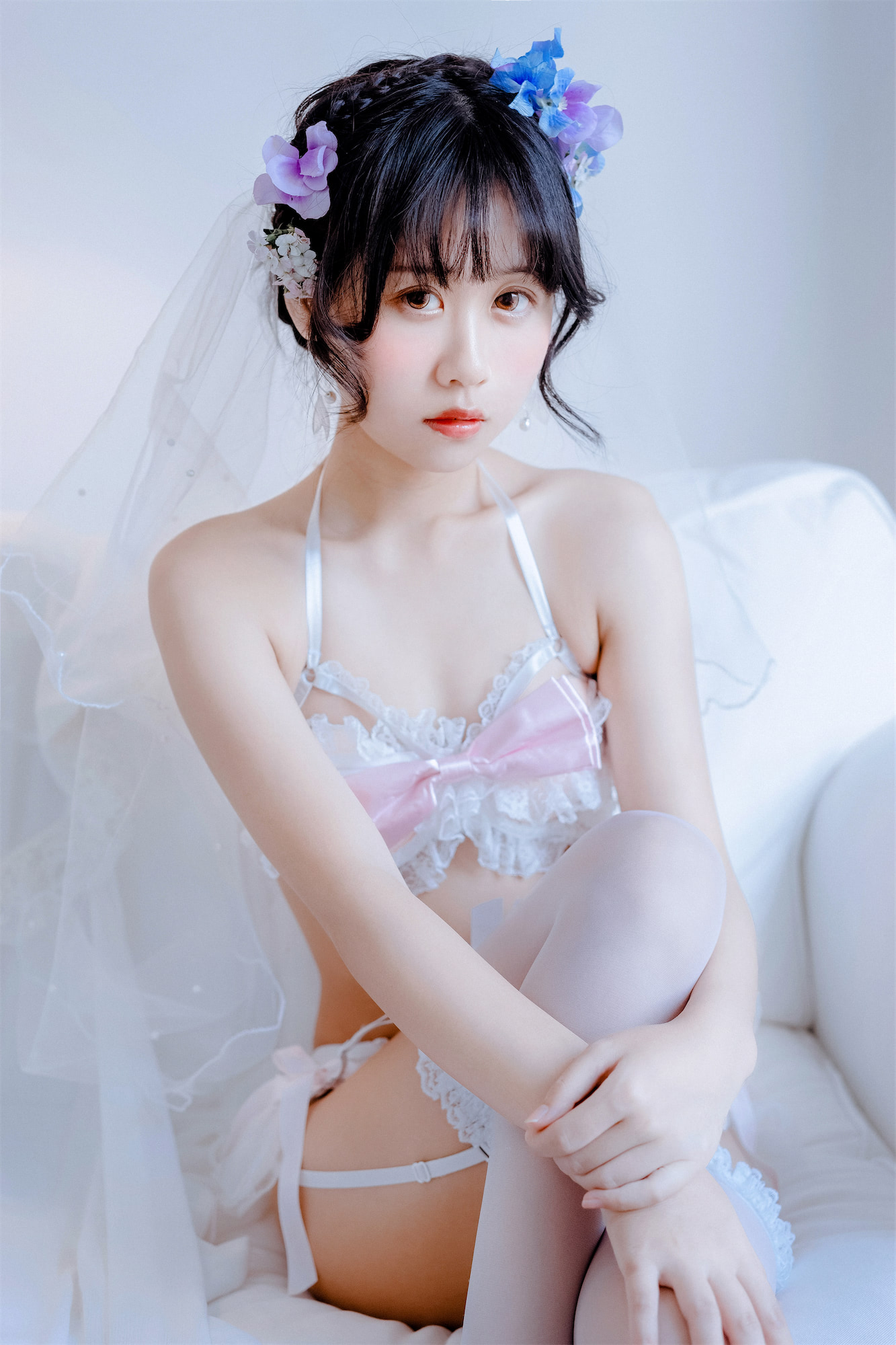 萌芽儿o0黑白婚纱玫瑰蝴蝶结内衣47p_3