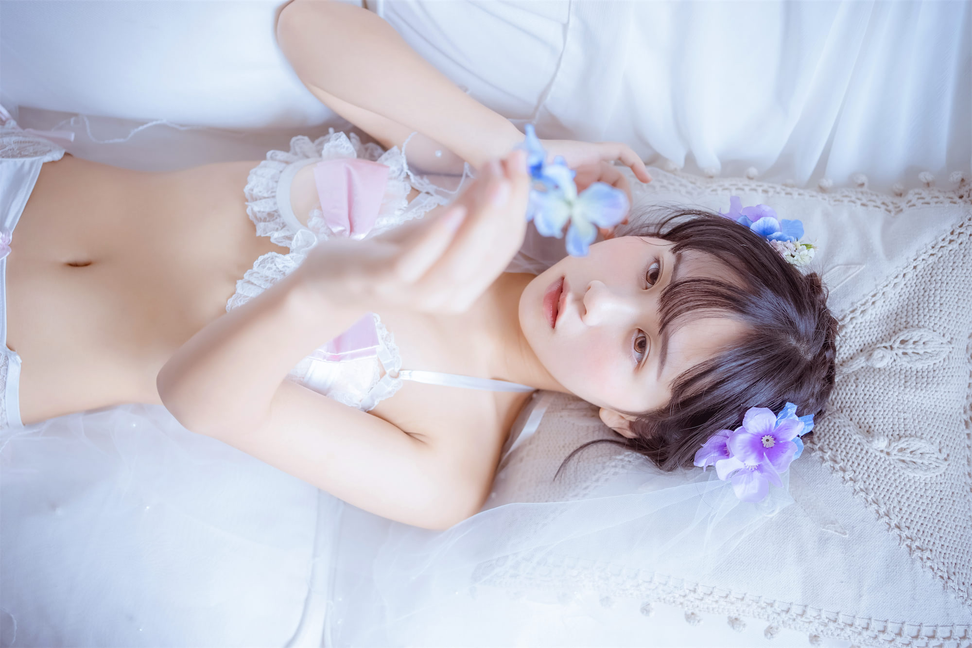 萌芽儿o0黑白婚纱玫瑰蝴蝶结内衣47p_4