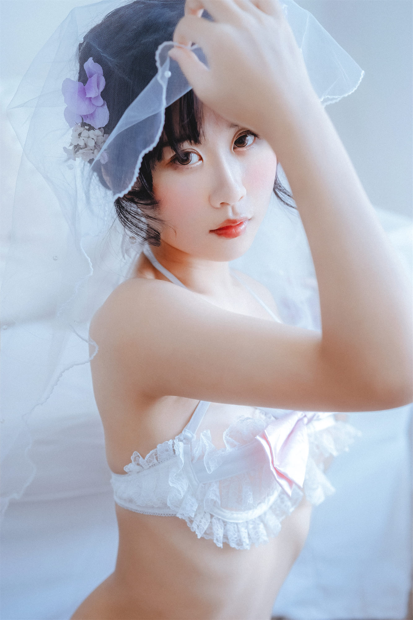 萌芽儿o0黑白婚纱玫瑰蝴蝶结内衣47p