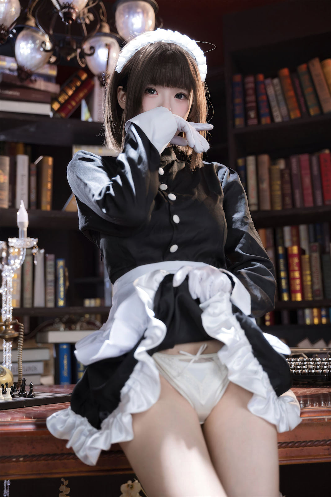 九柒喵琉璃川椿女仆66p_3