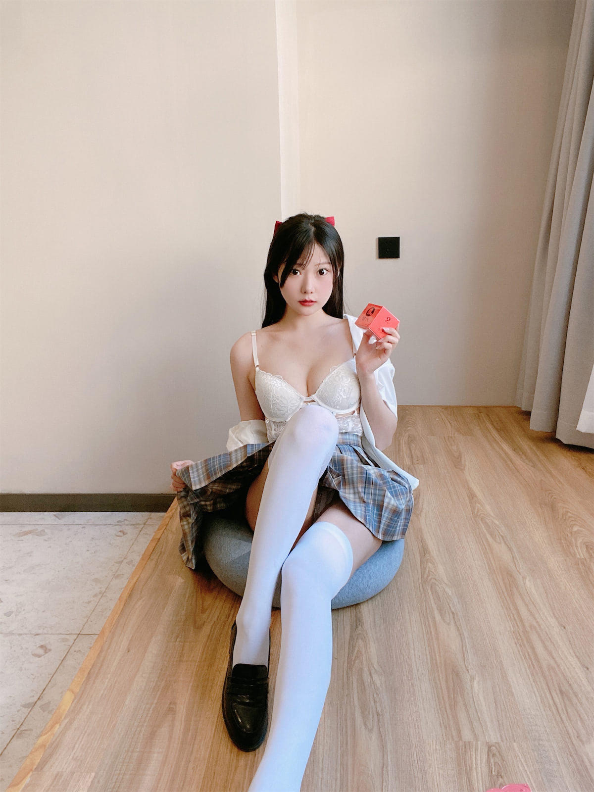 香草喵露露大象JK格子裙30p_1