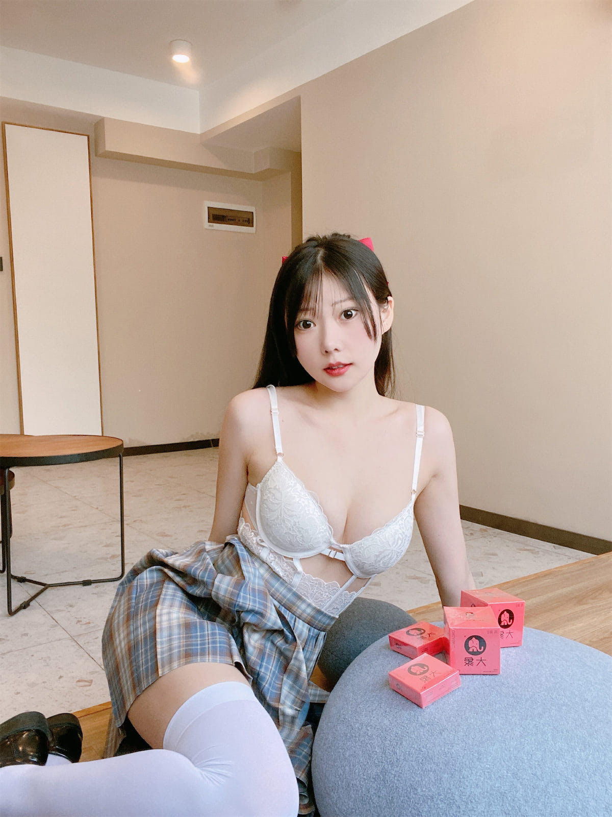 香草喵露露大象JK格子裙30p_2