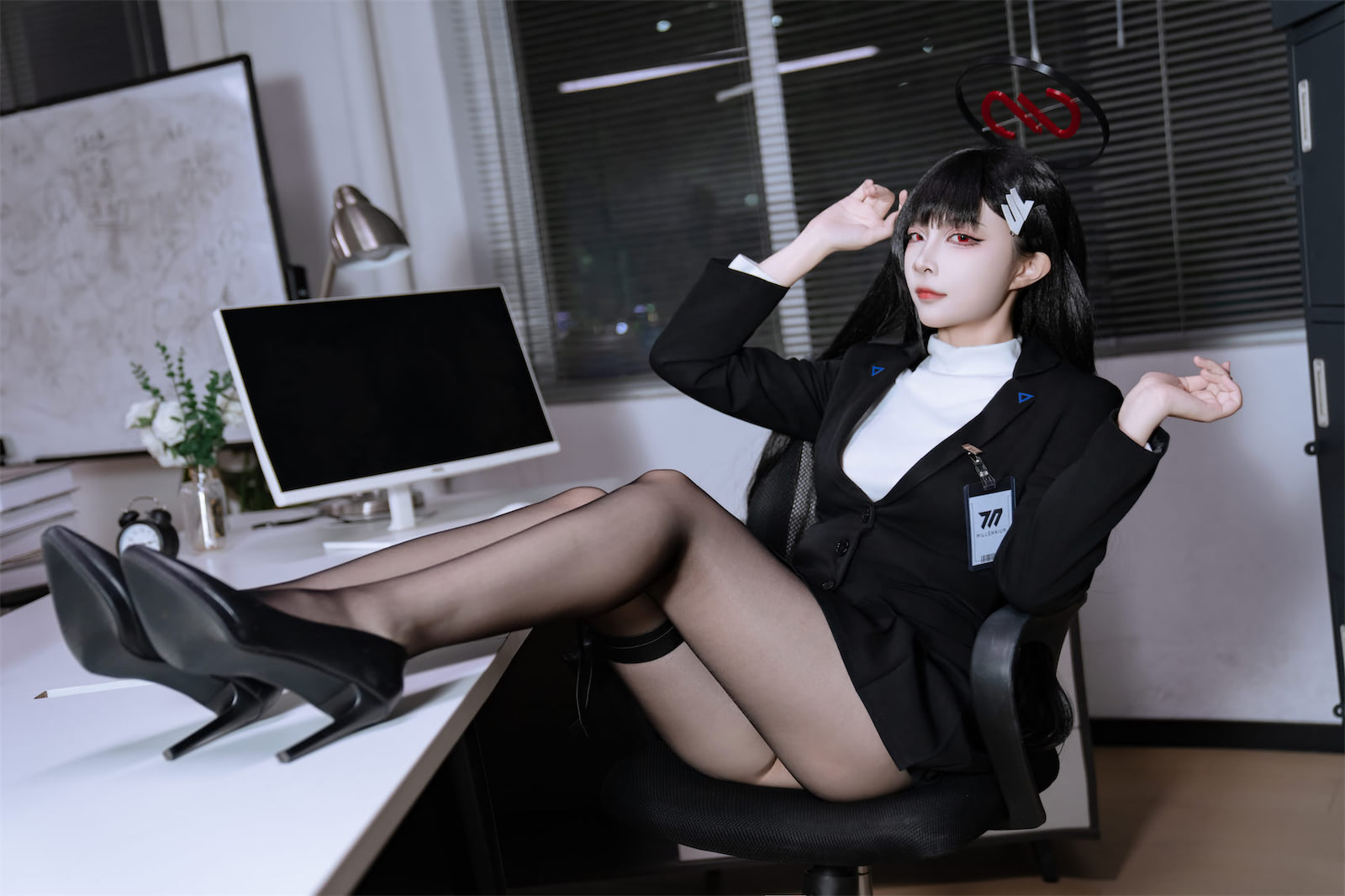 二佐Nisa调月莉音OL礼服54p_4