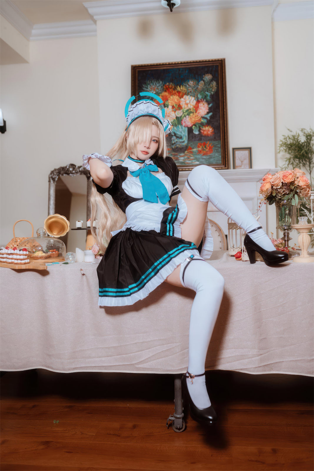 二佐Nisa蔚蓝档案一之濑明日奈女仆猫耳69p_1