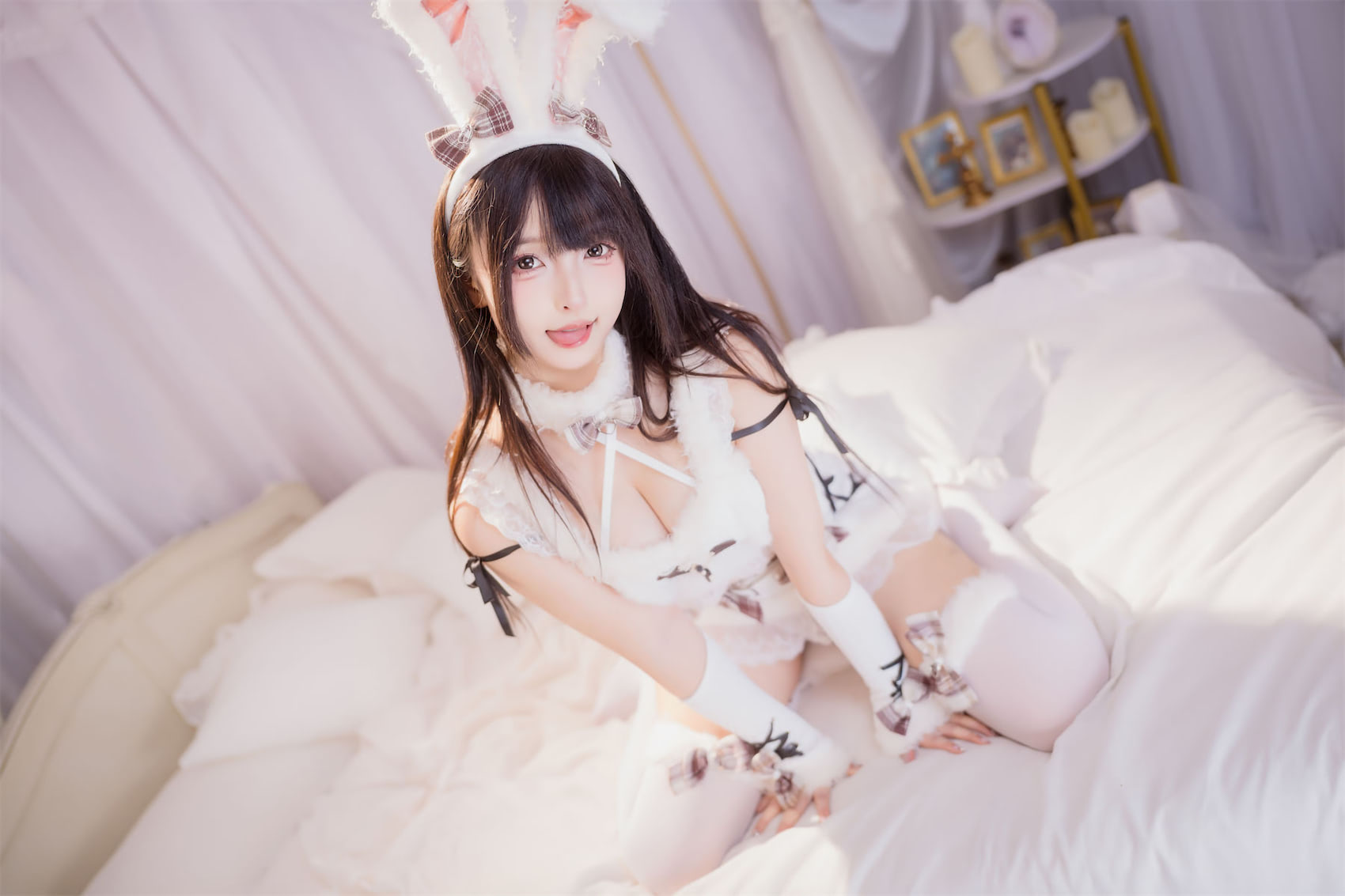 神楽坂真冬毛绒白兔75p2v_3