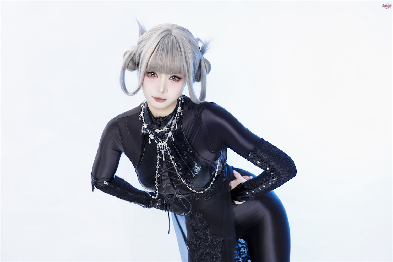 柒柒要乖哦黑靡烟旗袍98p2v_2