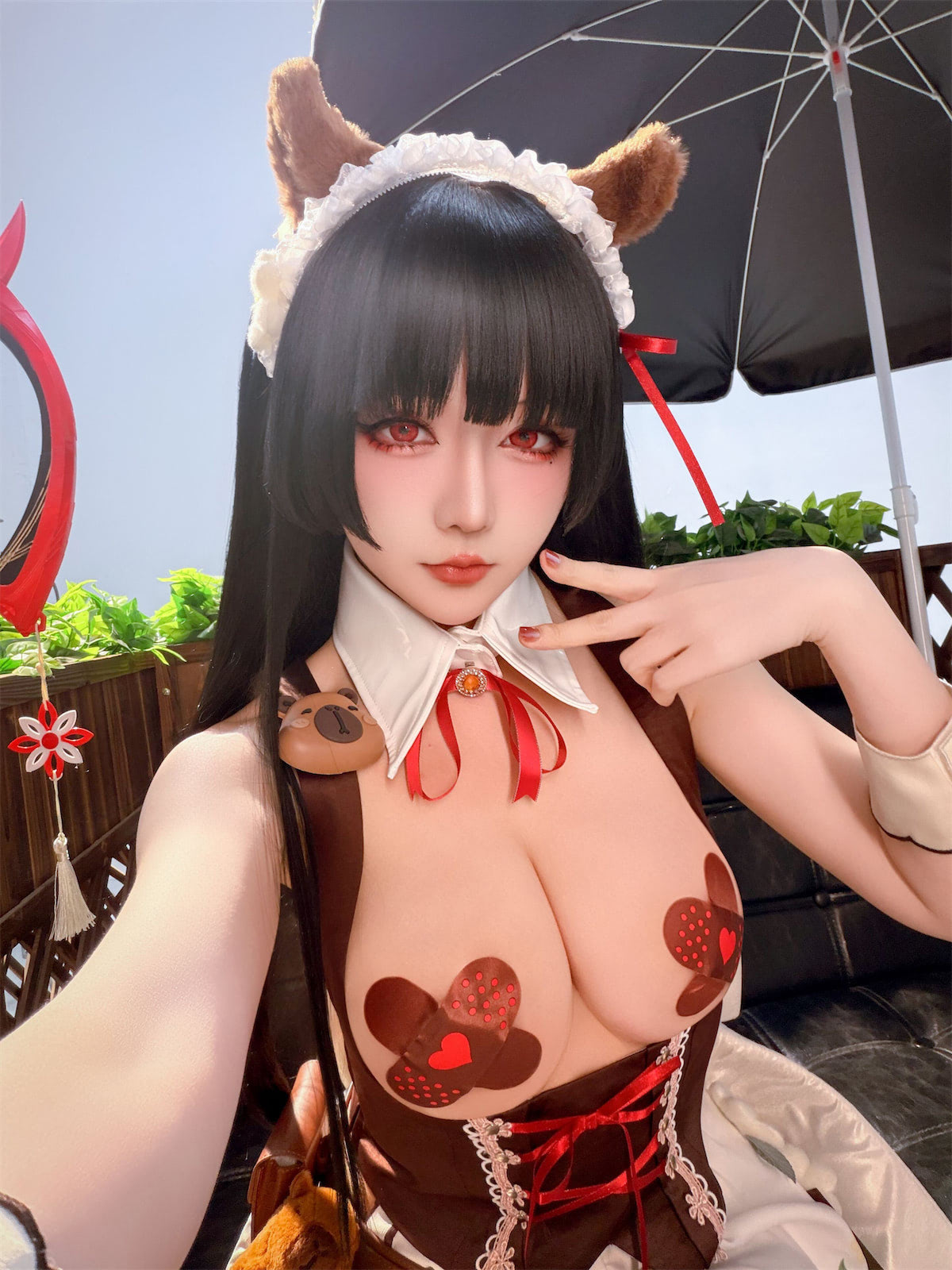 星之迟迟鸣潮千咲联动咖啡女仆42p