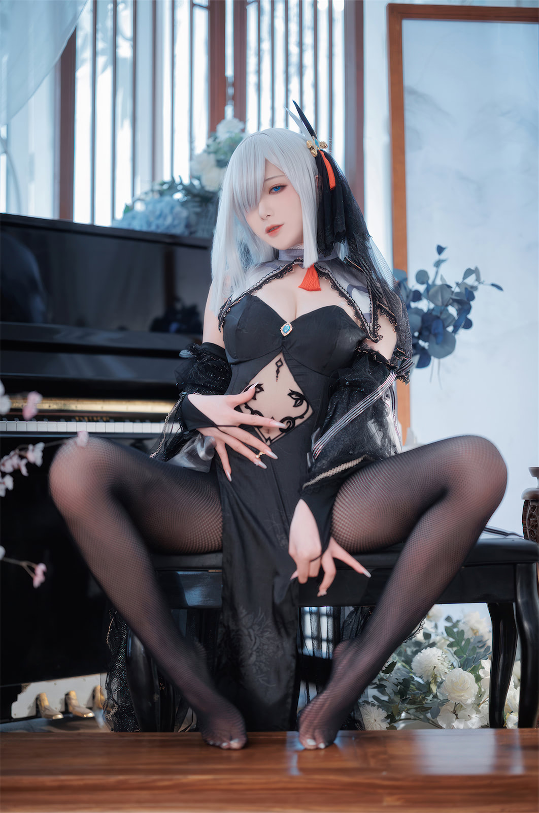 封疆疆v原神申鹤同人黑婚纱能代36p_3