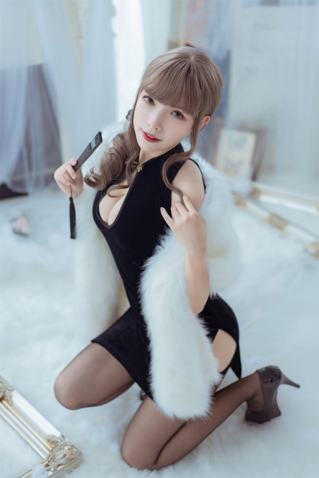 Neko-薇薇改良黑旗袍黑枪呆兔女郎53p_3